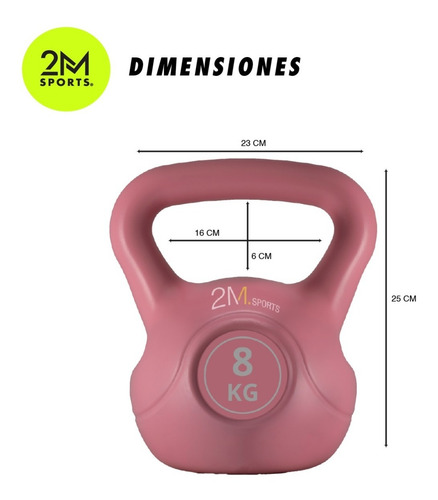 Imagen 2 de 7 de Pesa Rusa Kettlebell 8 Kg Importada Fitness Entrenamiento
