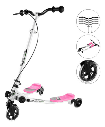 Patinete Columpio Casulo Swing Wiggle Scooter Plegable 3 5