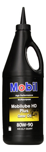 Mobilube Hd Más 80w90, Aceite De Engranaje, 1 Qt.