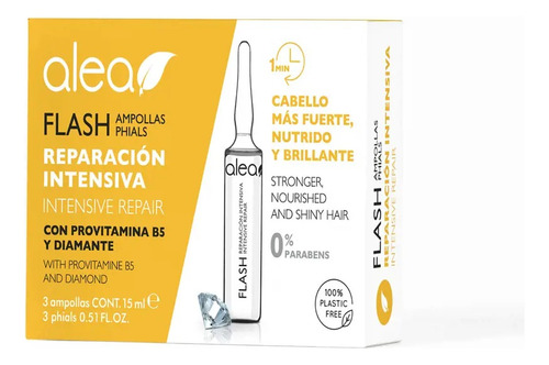 Alea Flash Reparación Intensiva Con 3 Ampolletas 15ml C/u