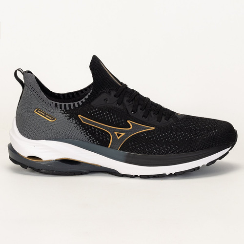 Tênis Mizuno Wave Zest color preto/chumbo - adulto 44 BR