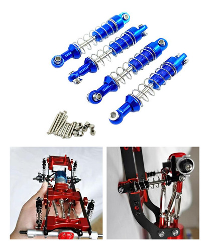 4x Rc Amortiguador Para Mn D90 D91 99s Wpl C14 C24 Azul Azul