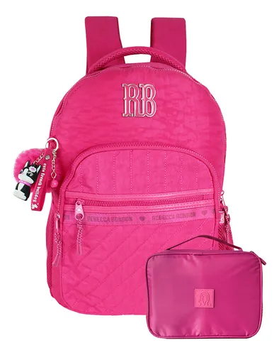 comprar Kit 2 Rebecca Bonbon Rosa Mochila Costas E Estojo Juvenil