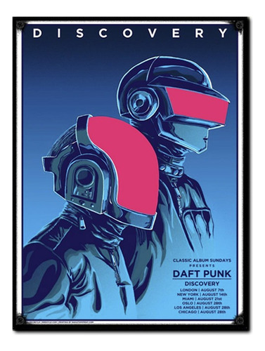 #1351 - Cuadro Decorativo - Daft Punk Música Poster Retro