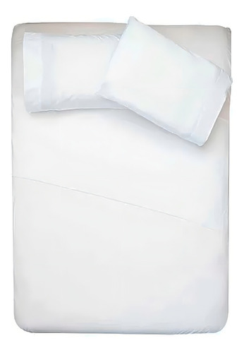 Juego De Sabanas Individual Ultrasoft Microfibra Blanco Diseño De La Tela Liso