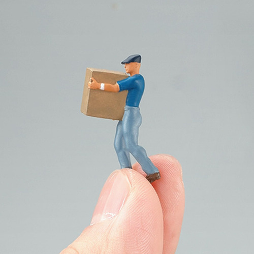 Figuras De Porteiro Em Escala 1:64 Com Estatueta De Pessoas