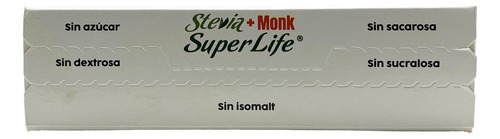 Superlife Stevia+monk Fruta Del Monje Sin Azúcar 150 Sobres