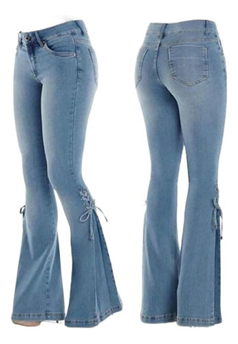 Pantalones Vaqueros De Mujer Shaping Curvy Flare Denin Jeans
