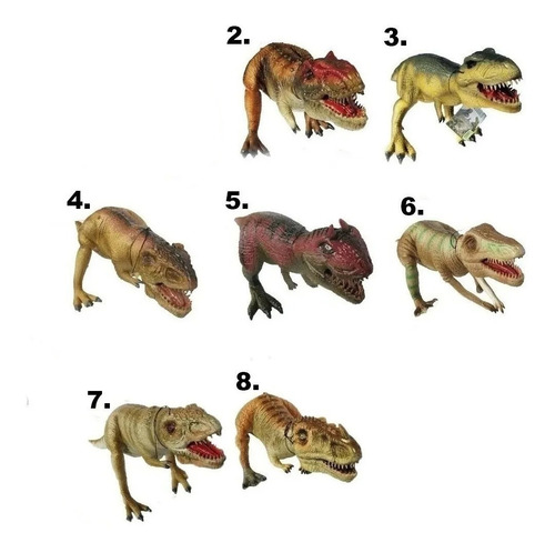 Imagen 1 de 3 de Dinosaurio De Latex 38-50 Cm Tiovivo Varios Modelos