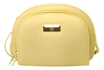 Comprar Bolso Bandolero 3 Compartimentos Mujer Casual Moderno Acabado De Los Herrajes Dorado Color Amarillo Correa De Hombro Amarillo Diseño De La Tela Lisa