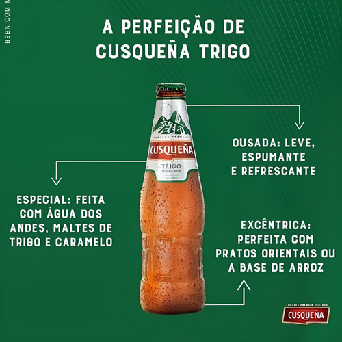 Cerveja Cusqueña Trigo - Long Neck 330ml - 24 Unidades Gamer