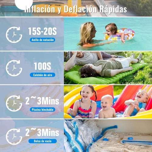 Js Mini Bomba De Aire Eléctrica Inflable Portátil