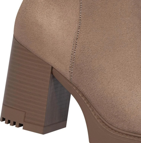 Bota Moto Pu Plataforma C/tacon Liso Tierra Bendita 8315