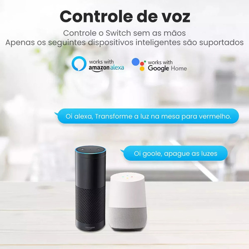 5 Mini Interruptores Wi-fi Inteligentes Para Automação