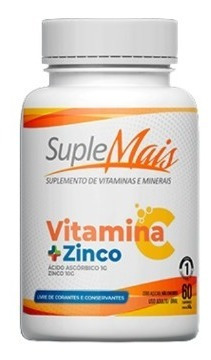 Suplemais 60cpr - Vitamina C +  Zinco