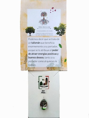 Colgante Árbol De La Vida Blanco Protector Contra Todo Mal 