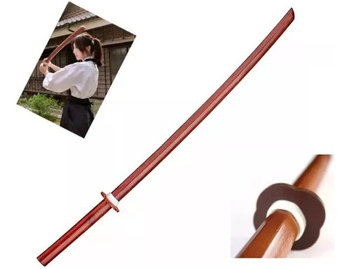 Bokken De Práctica Katana Espada Samurai Madera 100 Cm Café