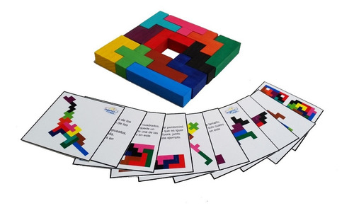 Imagen 1 de 8 de Ingeniacrea: Pentominó De Madera Puzzle 3d Con Caja