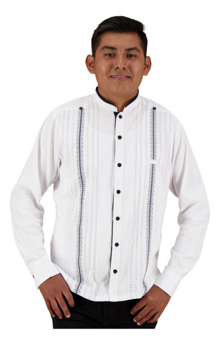 Guayabera Yucateca Bordada. 100% Algodón Ml. Mayakim