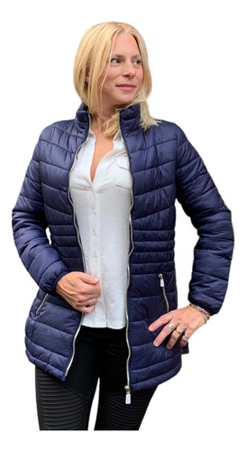 Campera Mujer Larga Inflable Pluma Abrigo Importada Way Voo