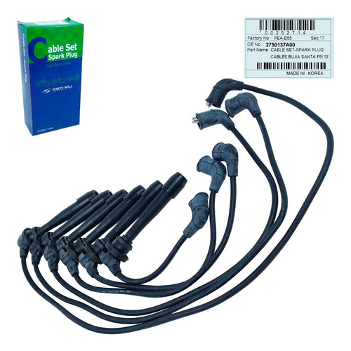 Imagen 2 de 10 de Cables Bujias Santa Fe Gold 2.7 2001 2002 2003 Original