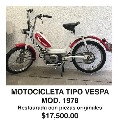 Motocicleta Tipo Vespa Mod. 1978