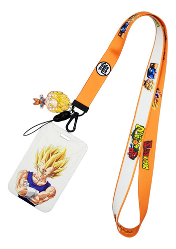 Portacredencial Lanyard Dragon Ball Goku Vegeta