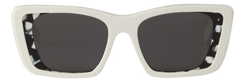 Prada Spr 08ys 02v-5s0 Oversized Rectangular White (Usado)