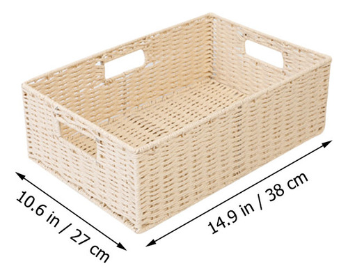 Cubo De Almacenamiento Con Tapa, Cesta De Ratán