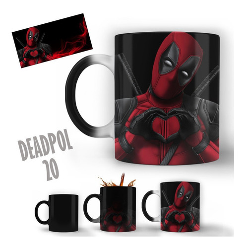 Taza Mágica Modelo Deadpool Diseño 20 Personalizable