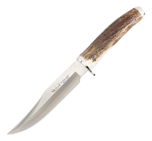 Cuchillo Muela Sh-16 Hoja 16cm Vaina Cuero España Color Plateado