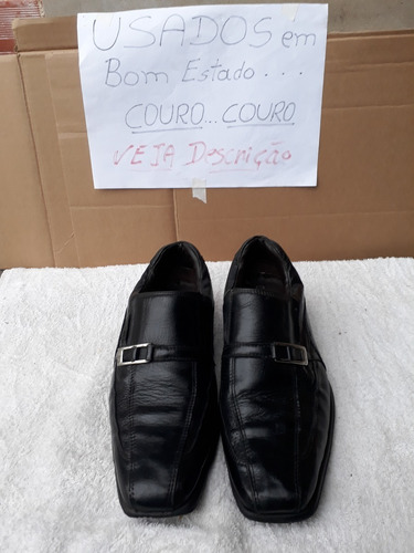 Sapato Social Masculino De Couro Preto N° 39 Cod 3023