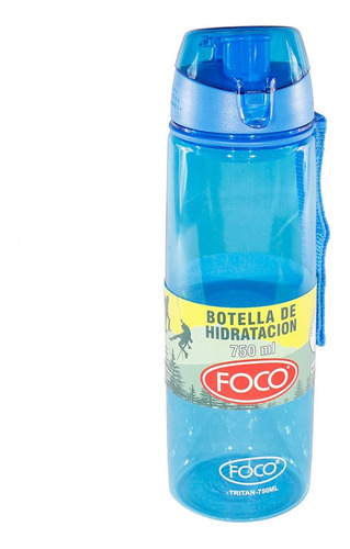 Botella De Hidratacion Con Filtro Foco Tritan Azul 750 Ml