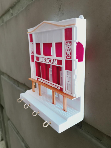 Porta Llaves Huracán Puerta Palacio Ducó - Impreso En 3d Blanco
