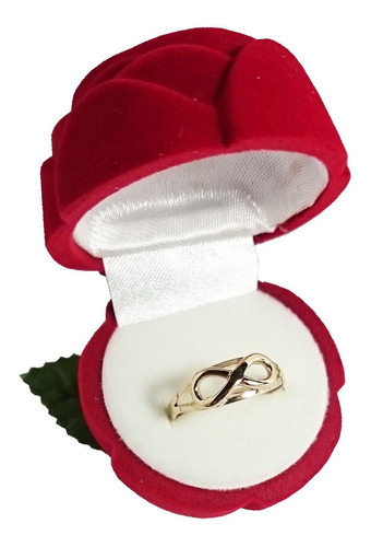Imagen 2 de 8 de Anillo Infinito Oro 18k Certificado Garantia A200