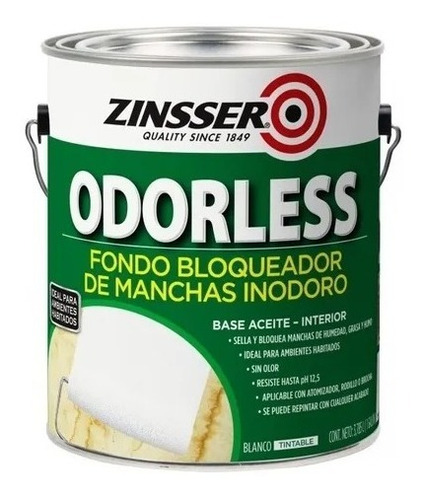 Fondo Bloqueador Manchas Humo Y Agua Odorless X 3.785 Lt