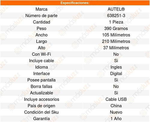 Autel Escaner Automotriz Maxitpms Ts508