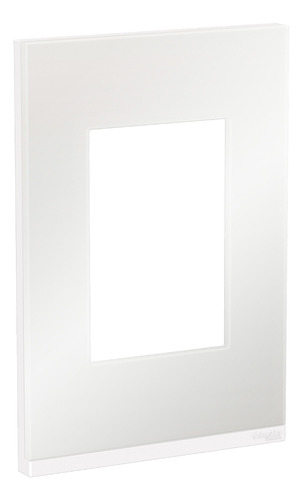 Placa De 3 Módulos De Cristal Color Blanco Schneider