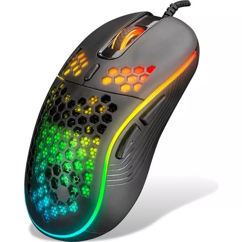 Mouse Gamer Para jogos Online Usb Optico com Led Rgb Para Gamers Exigentes  3600 dpi em Promoção na Americanas