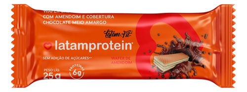 Wafer Com Amendoim Com Whey Coberto Chocolate Latam Fit
