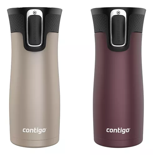 Contigo Vaso Térmico Autoseal West Loop 16 Oz 2 Pieza 473ml Color champagne  y chocolate