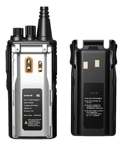 Walkie Talkie Samcom, 5 W, Alta Potencia, 9 Unidades, Largo