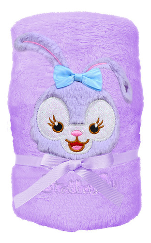 Cobija Frazada De Sanrio Slim Company Suave Y Ligera Ideal Para Cama Individual, Manta Calientita Para Viaje Color Violeta Stellalou