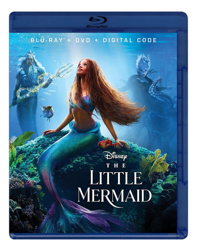La Sirenita Little Mermaid 2023 Pelicula Blu-ray + Dvd