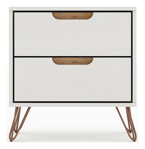 Manhattan Comfort Rockefeller Mid-century Modern 2 Drawer Be