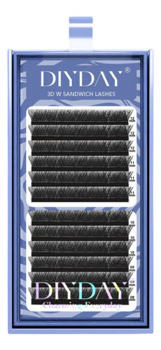 Pestañas Diyday 3dw Sandwich Mix 8-12mm Negro D 0.07 Mm
