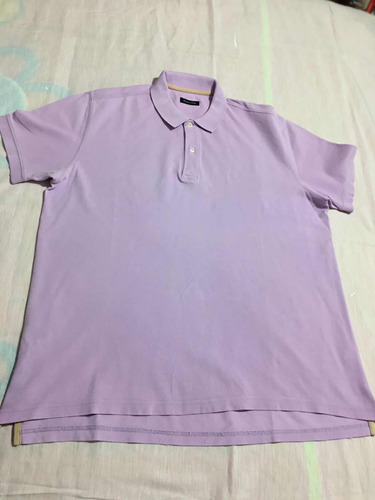 Massimo Dutti Playera Polo Para Caballero Talla 2xl Violeta