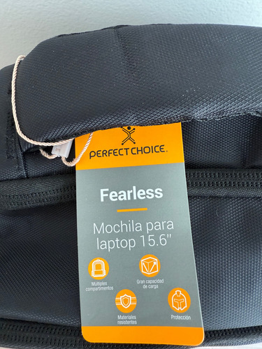Mochila Para Laptop 15.6 Perfect Choice Negro Liso