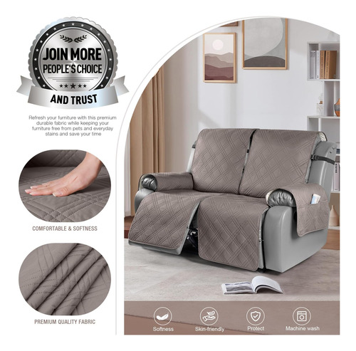 Taococo Funda Reclinable Para Sofá De Dos Plazas, 100% Imper
