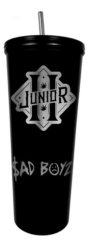 Termo Junior H Sad Boyz Regalo Acero Inoxidable Tapa Popote